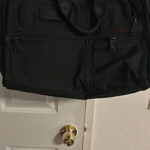Authentic TUMI 16" Black Multi-Pocket Traveling Expandable Laptop Briefcase Bag